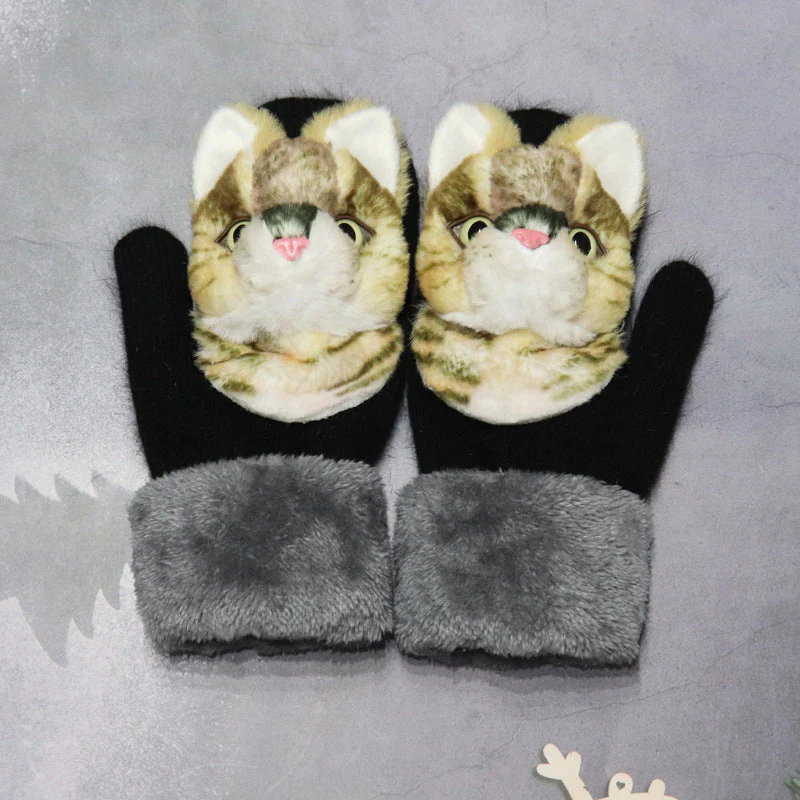Winter Plush Cartoon Animal Gloves - Image 20