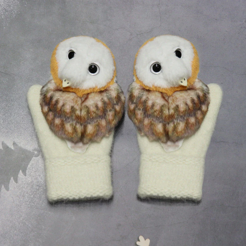 Winter Plush Cartoon Animal Gloves - Image 25