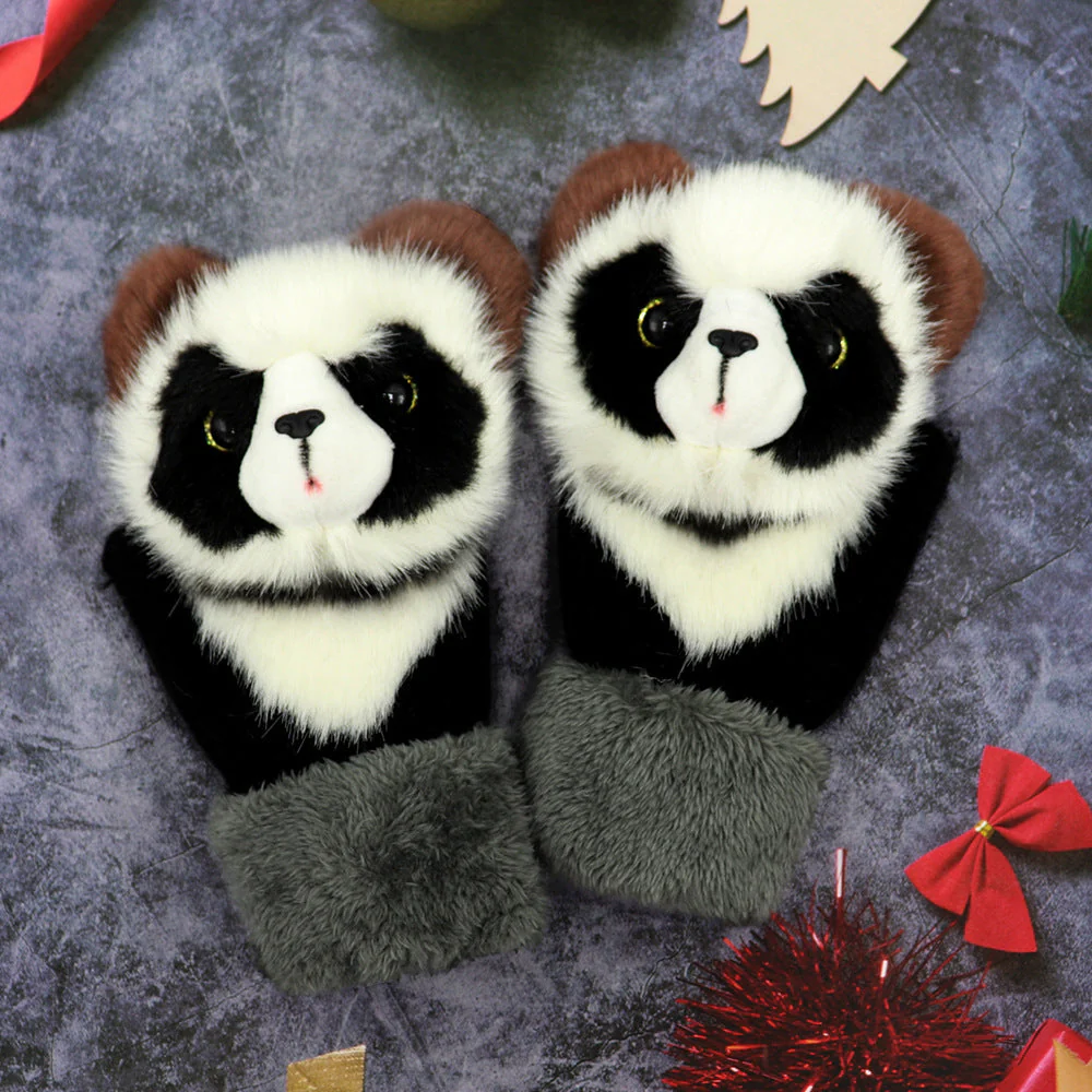 Winter Plush Cartoon Animal Gloves - Image 6
