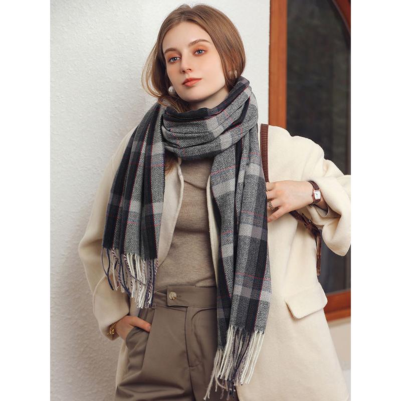 Winter Preppy Plaid Scarf - Image 11