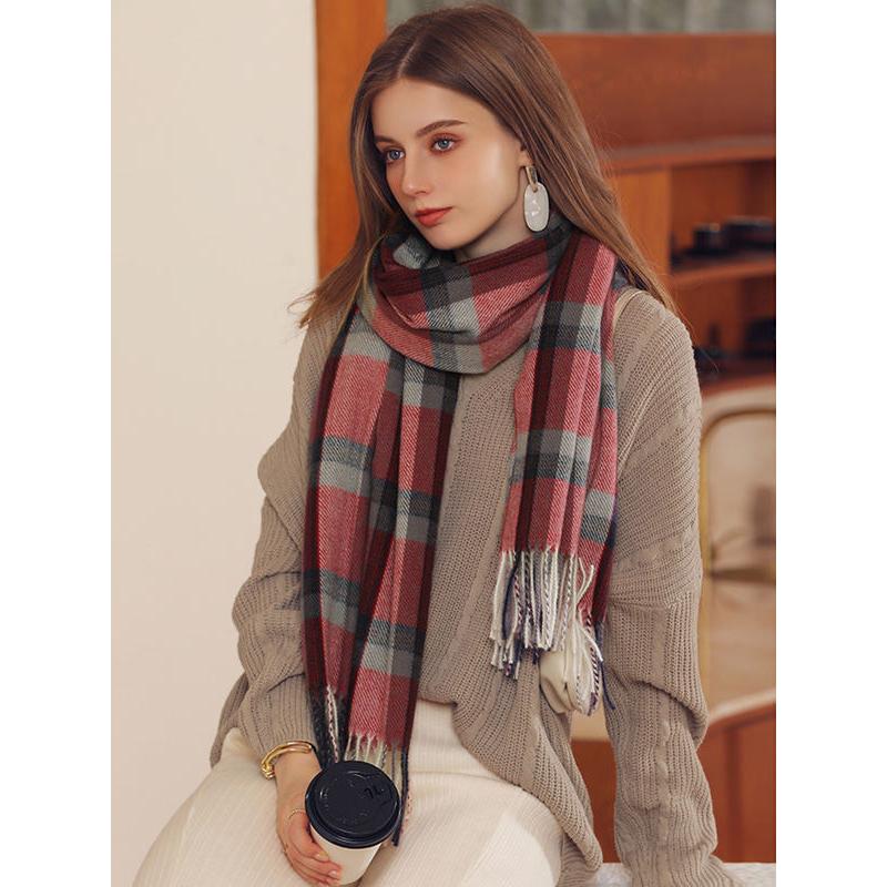 Winter Preppy Plaid Scarf - Image 13