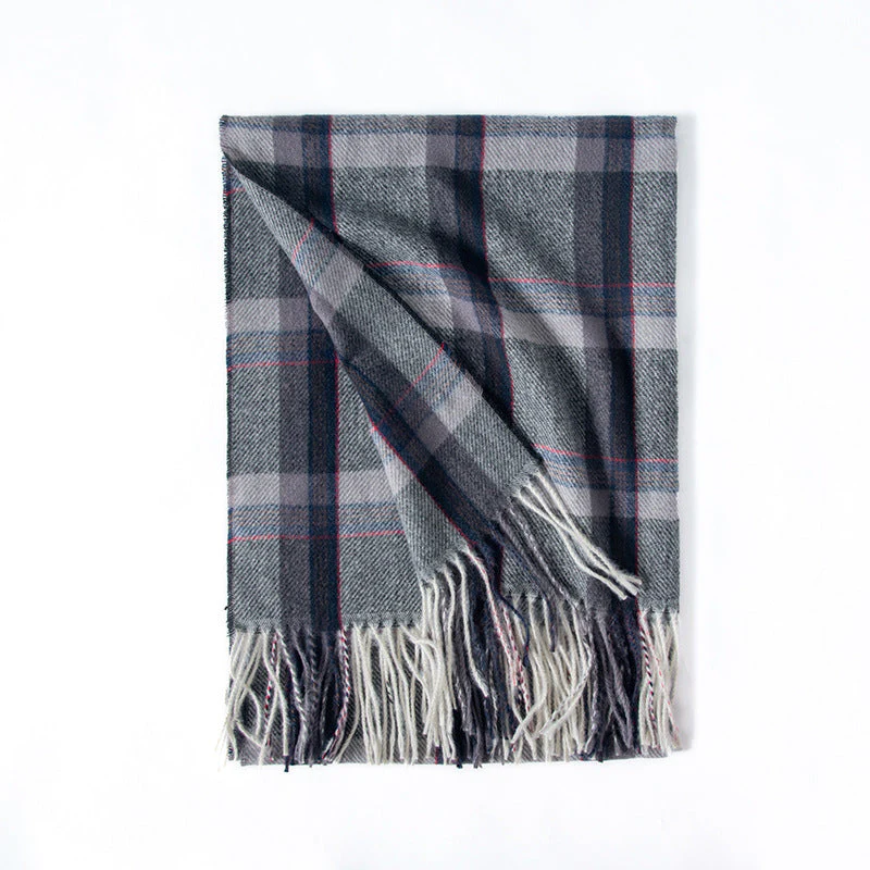 Winter Preppy Plaid Scarf - Image 8