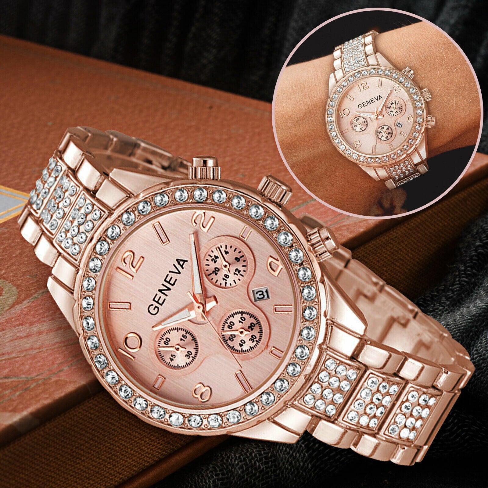 Women Classic Stainless Steel Crystal Quartz Round Analog Wrist Watch For Women - Image 10
