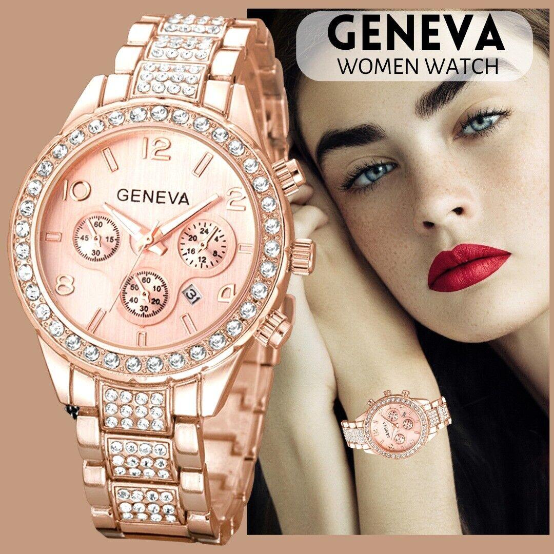 Women Classic Stainless Steel Crystal Quartz Round Analog Wrist Watch For Women - Image 11
