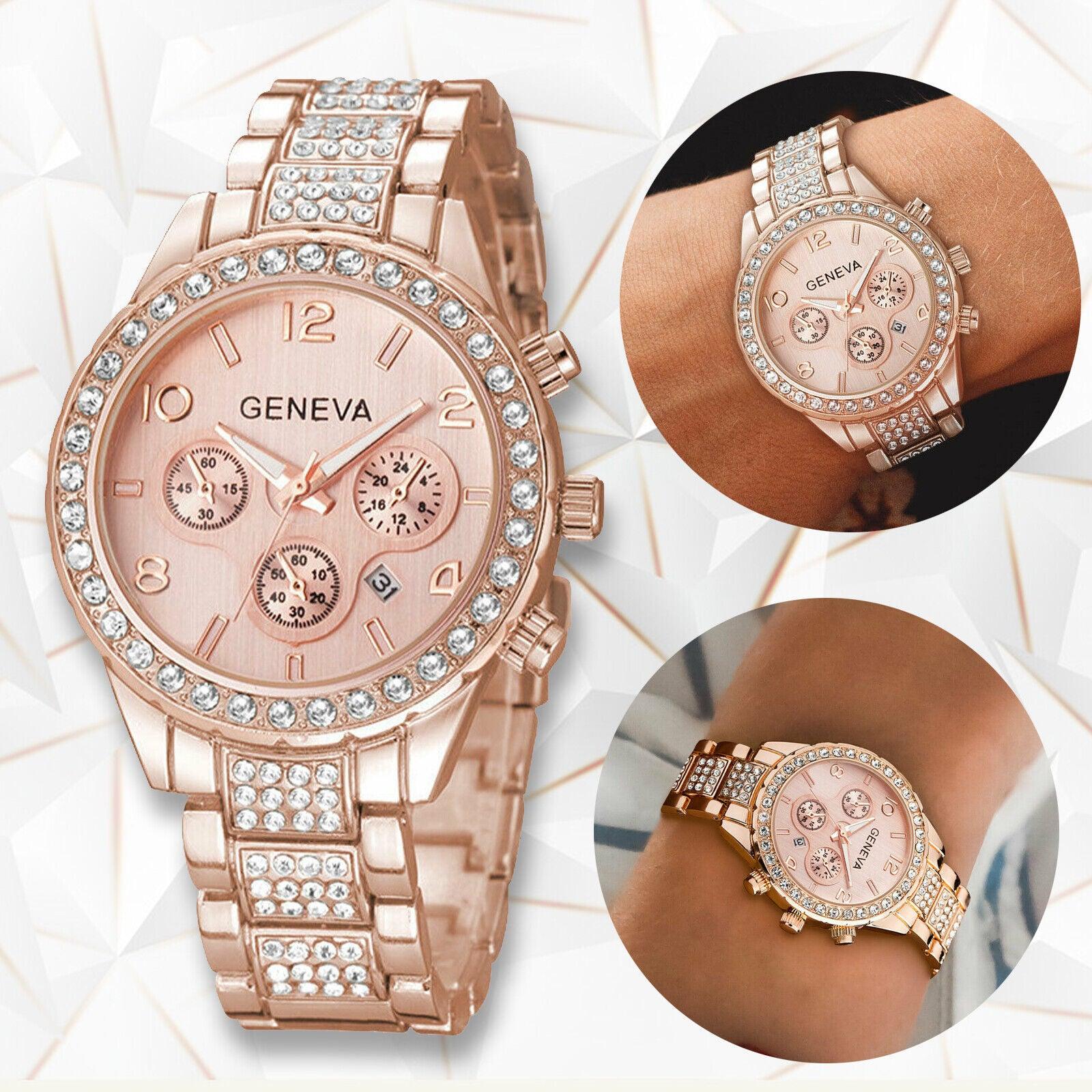Women Classic Stainless Steel Crystal Quartz Round Analog Wrist Watch For Women - Image 8