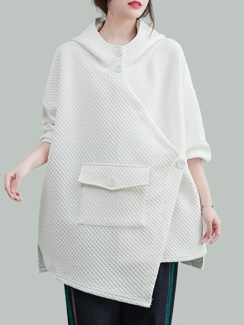 Autumn and Winter Casual Loose Button Sweater With Pocket - Image 2