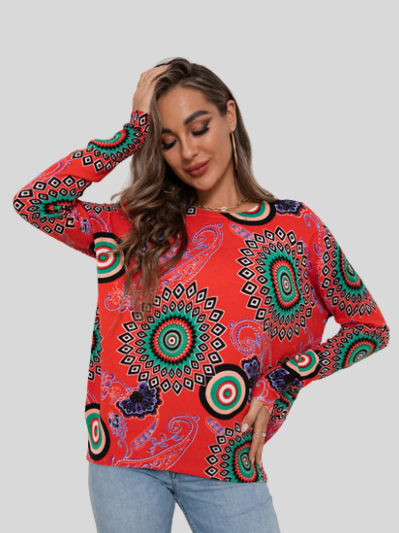 Autumn and Winter Casual Loose Long-Sleeved Round Neck Top - Image 4