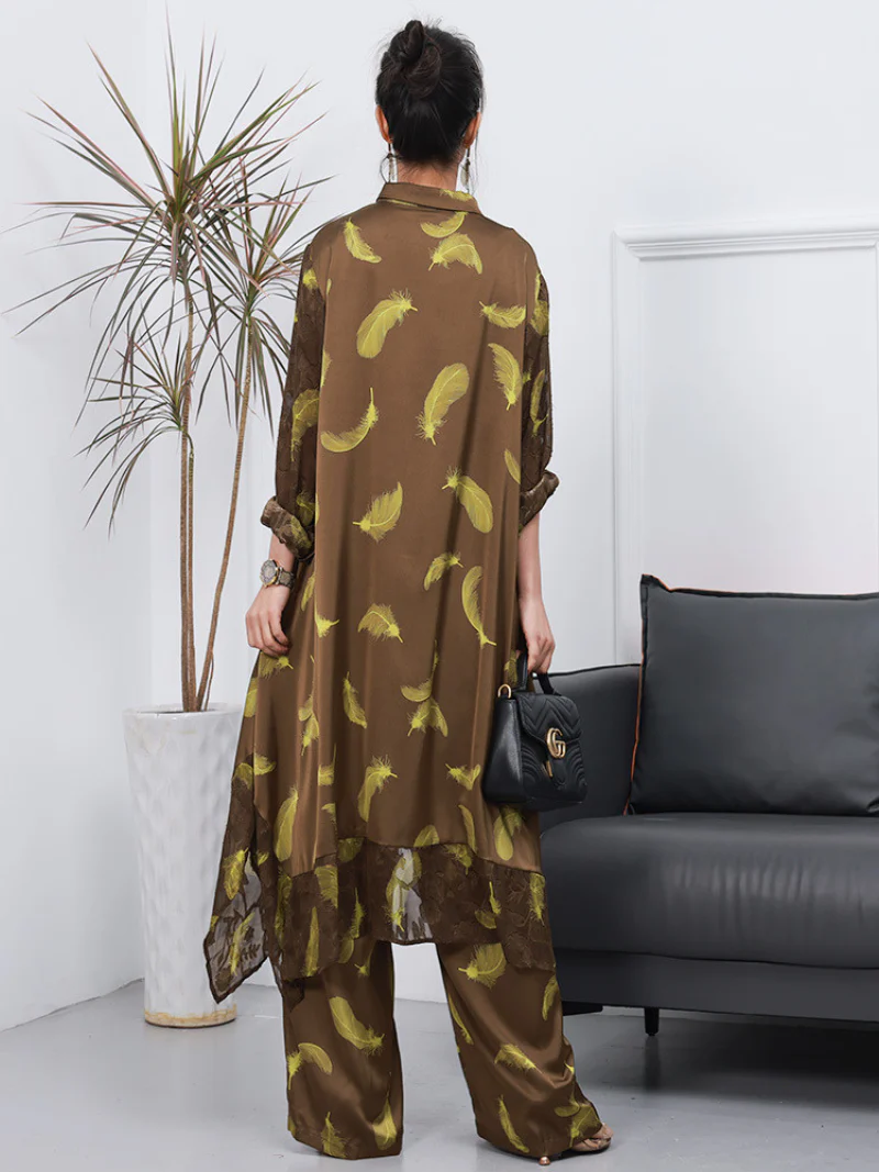 Women Cardigan Wide-leg Pants and Co-ords Dress - Image 2