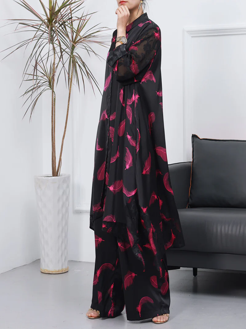 Women Cardigan Wide-leg Pants and Co-ords Dress - Image 5