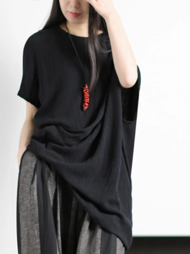 two piece set irregular shirt and wide-leg pants dress - Image 2
