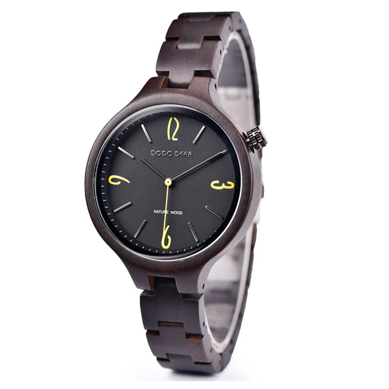 Wooden Luminous Quartz Watch - Image 8