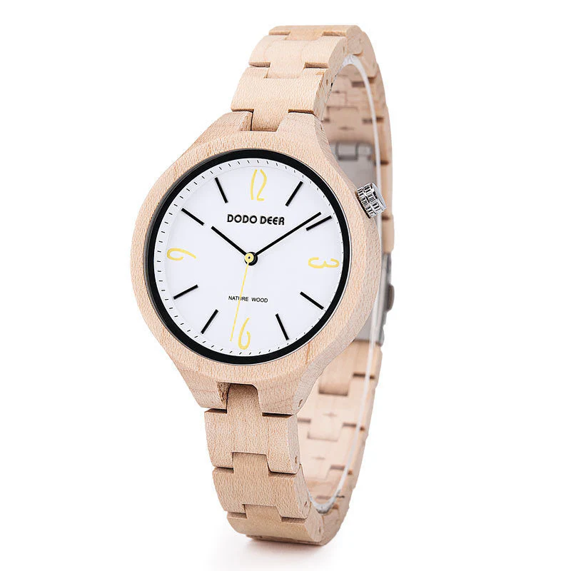 Wooden Luminous Quartz Watch - Image 9
