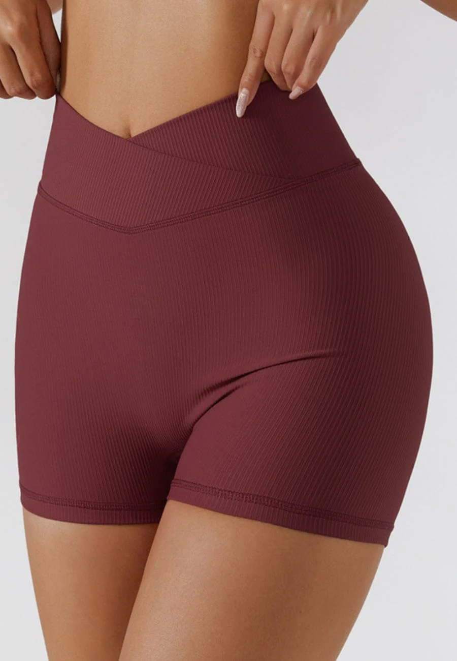 Wrap High Rise Workout Shorts - Image 20