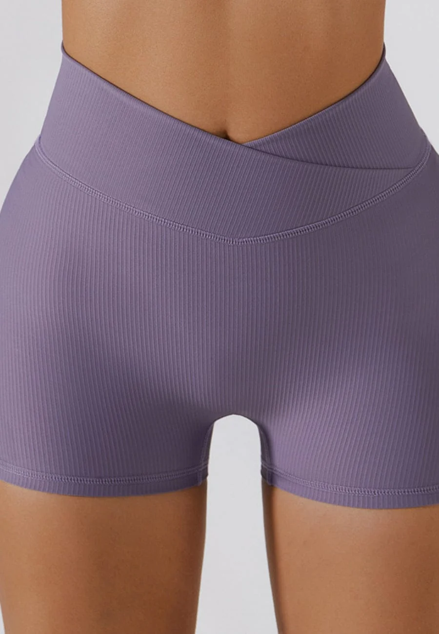 Wrap High Rise Workout Shorts - Image 5