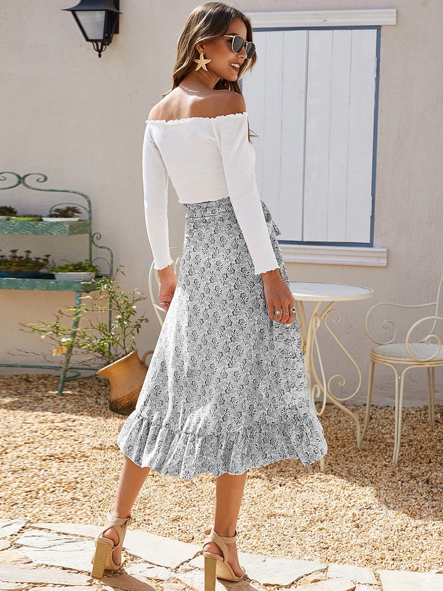 Wrap-Tie Ruffle Skirt - Image 12