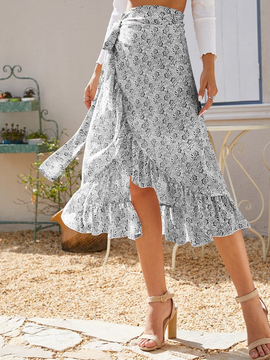 Wrap-Tie Ruffle Skirt - Image 13