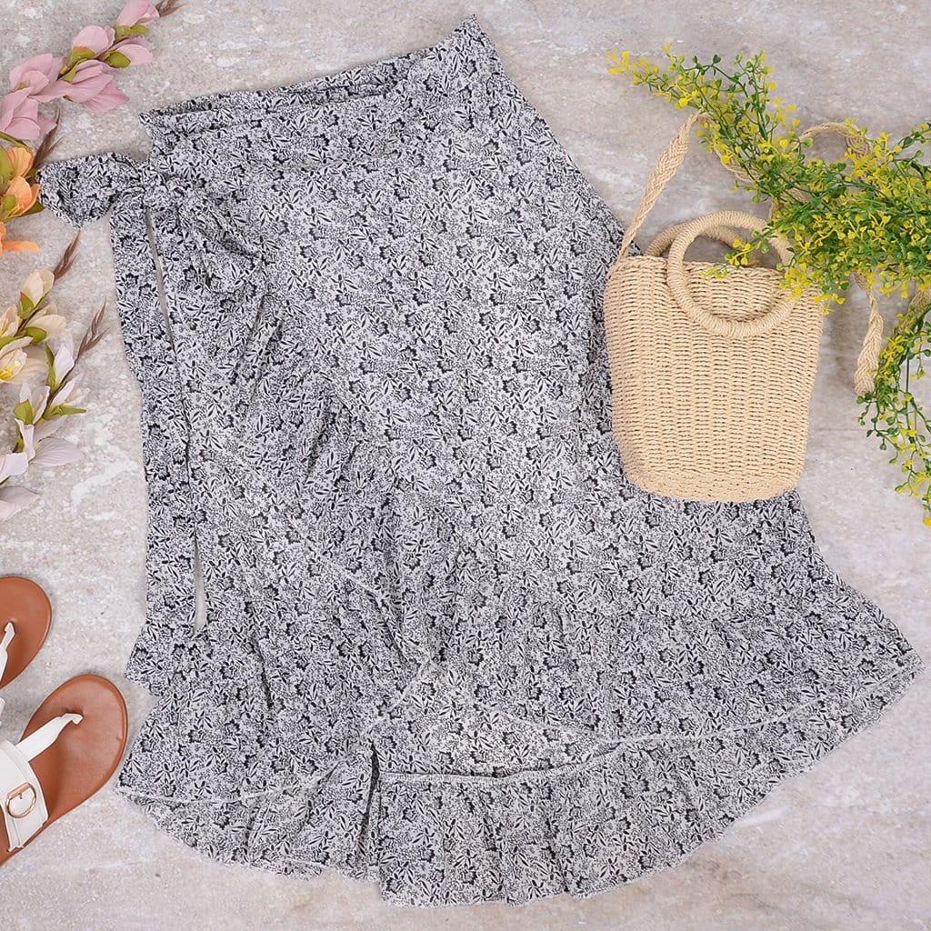 Wrap-Tie Ruffle Skirt - Image 15