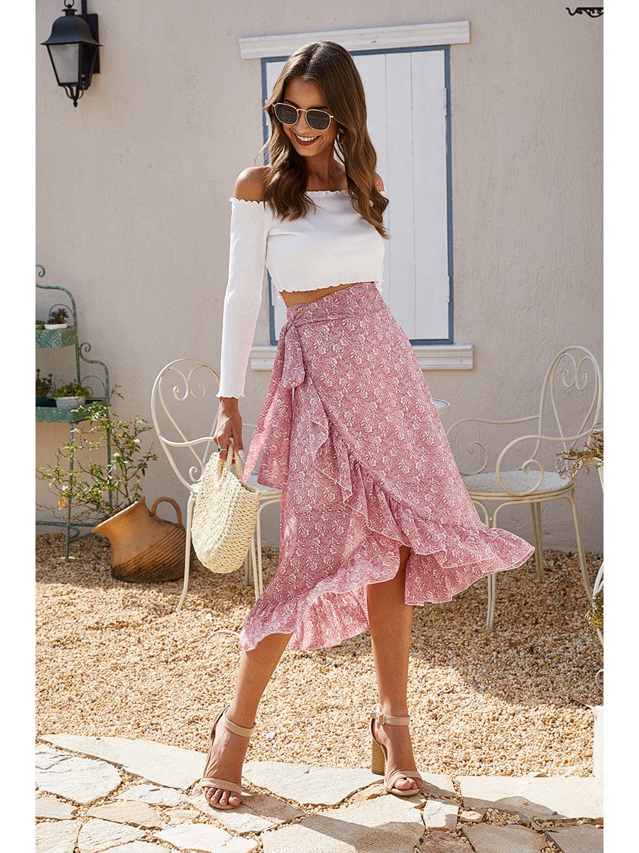 Wrap-Tie Ruffle Skirt - Image 16