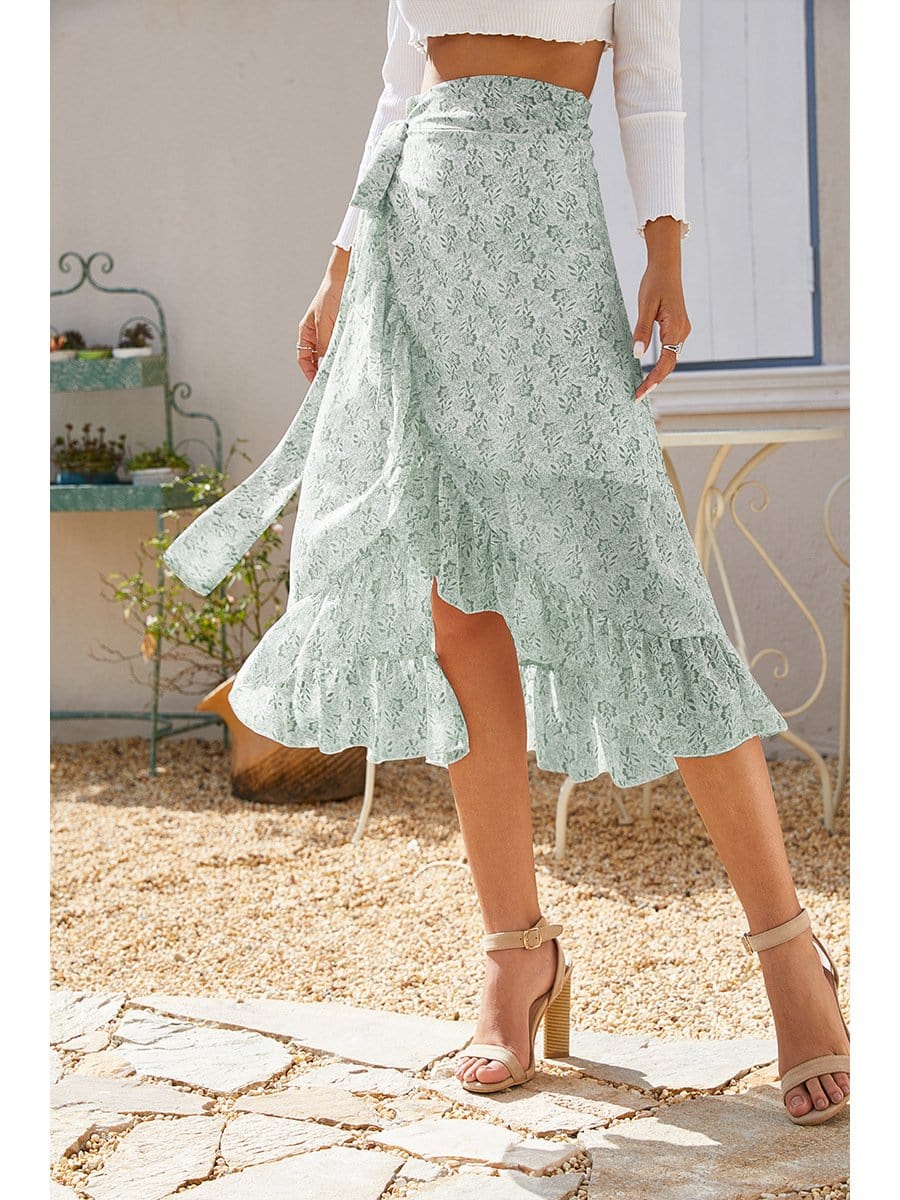 Wrap-Tie Ruffle Skirt - Image 5