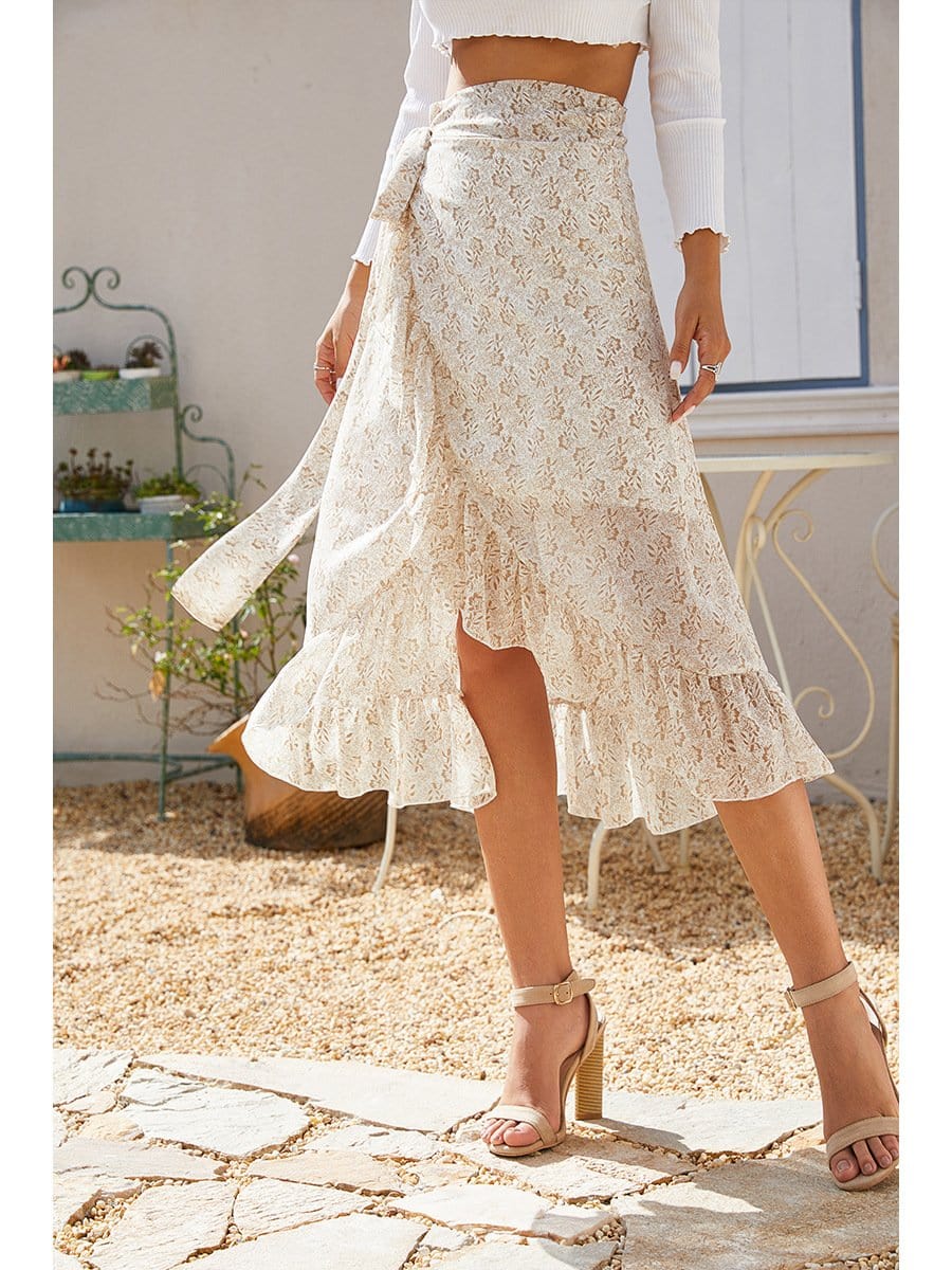 Wrap-Tie Ruffle Skirt - Image 6