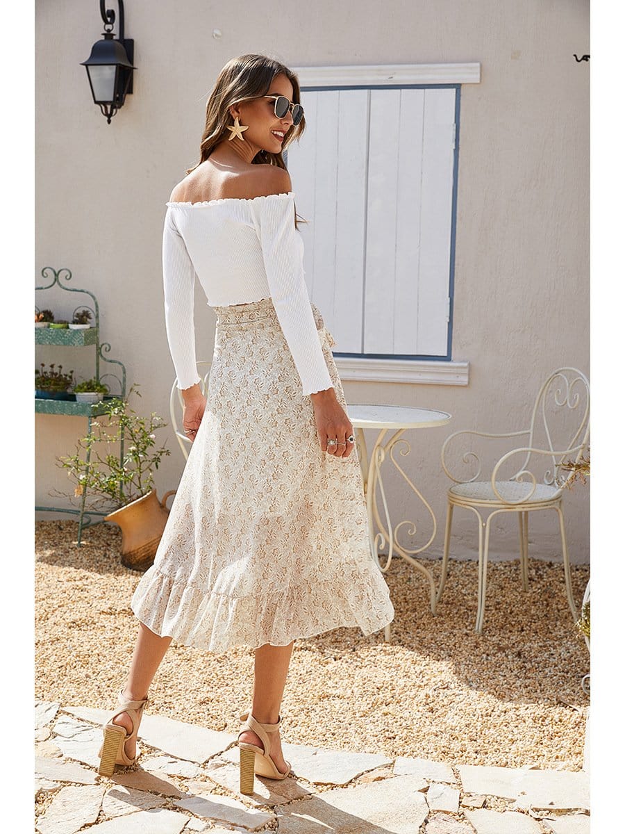 Wrap-Tie Ruffle Skirt - Image 7