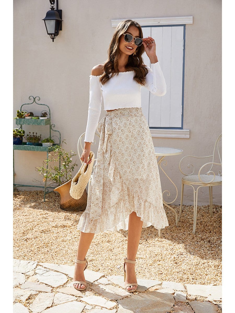 Wrap-Tie Ruffle Skirt - Image 8