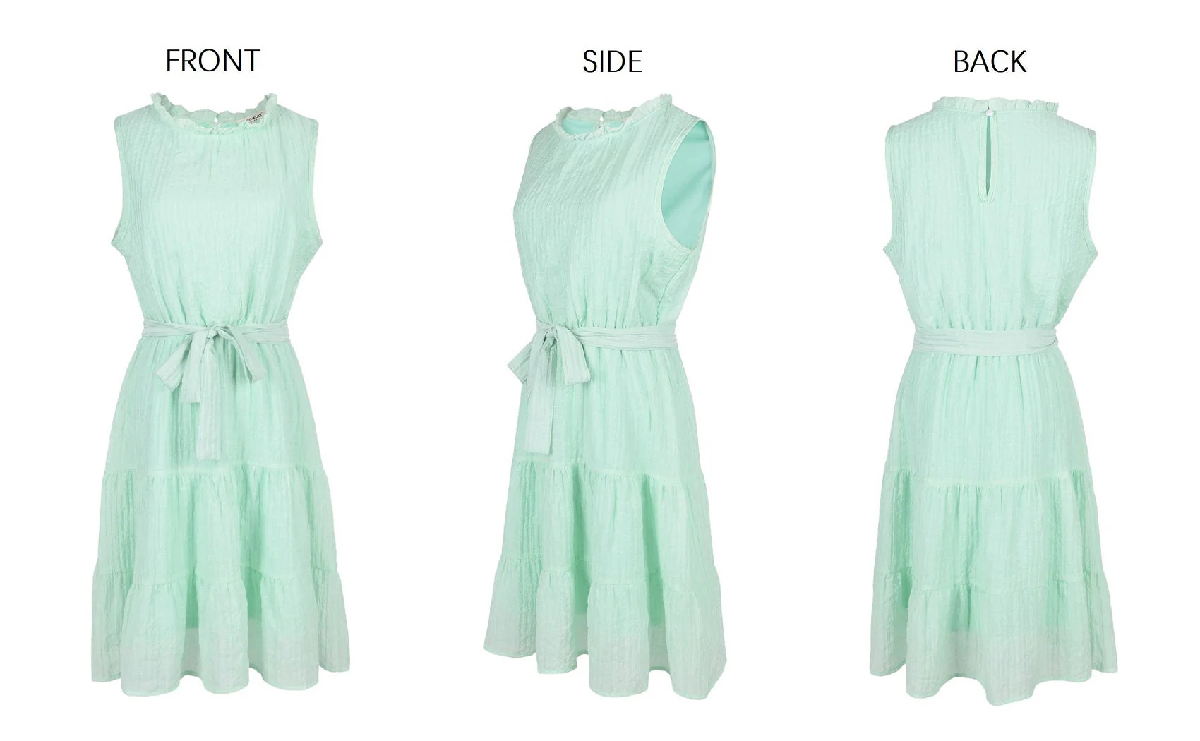 Wrinkled Style Tie Belt Dress - Image 10