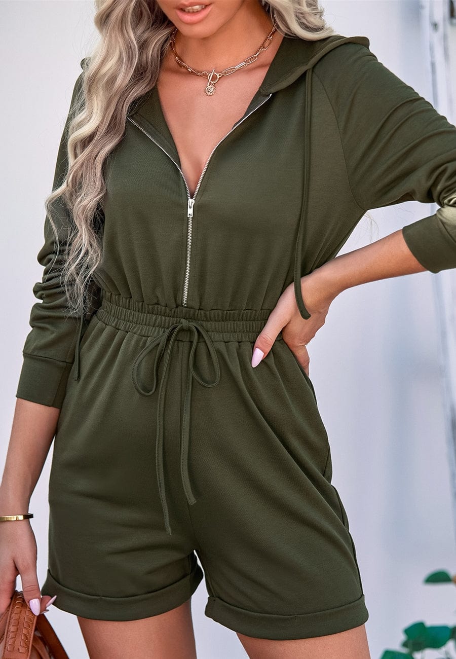 Zip-Up Hooded Playsuit - Image 10