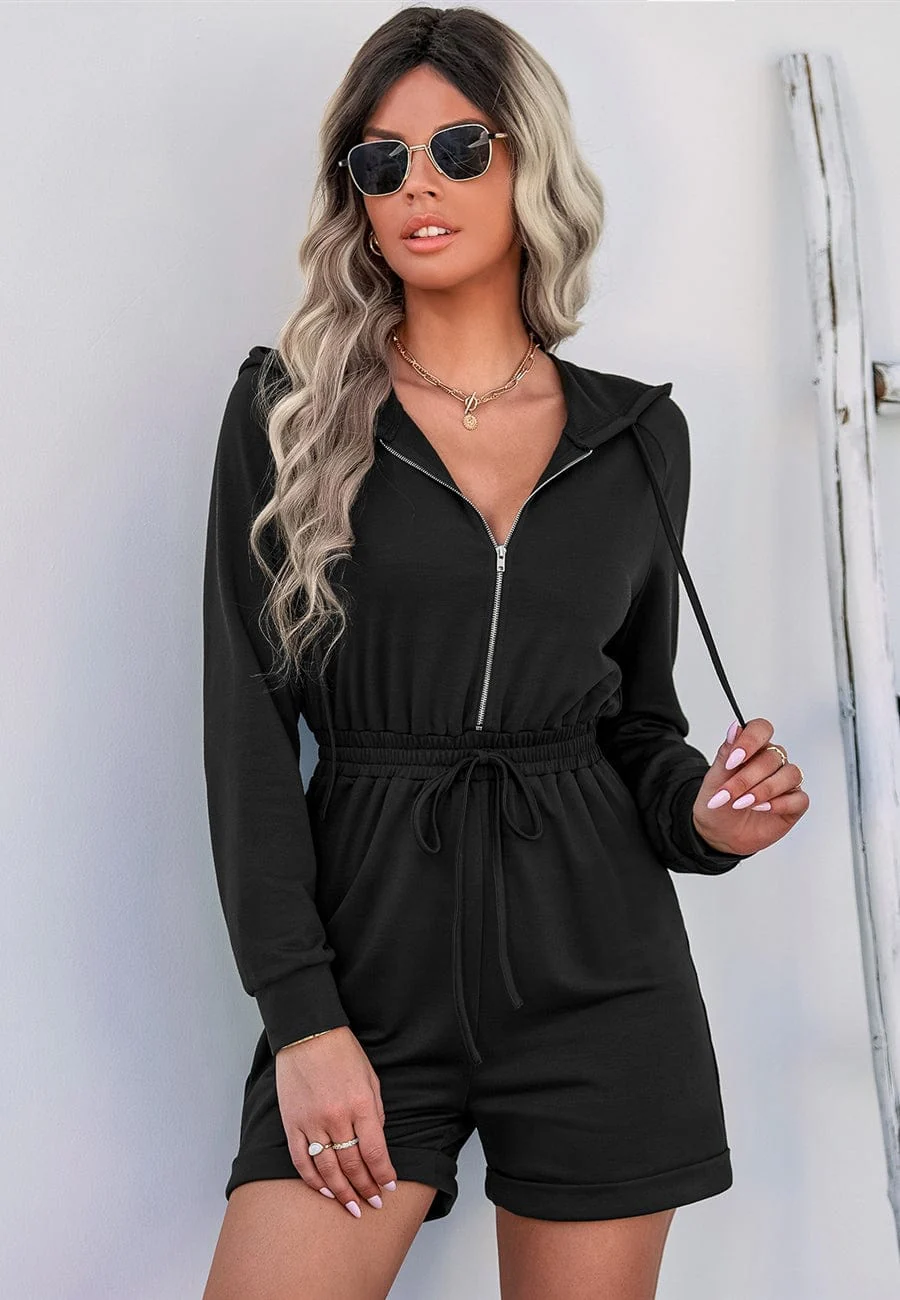 Zip-Up Hooded Playsuit - Image 2
