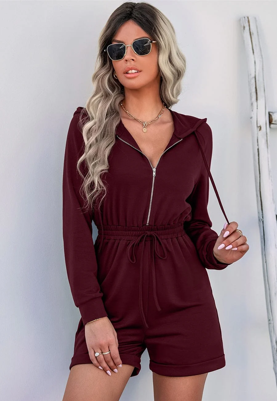 Zip-Up Hooded Playsuit - Image 5