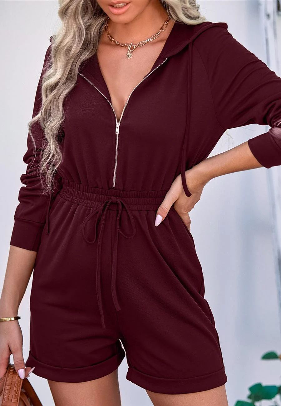 Zip-Up Hooded Playsuit - Image 6
