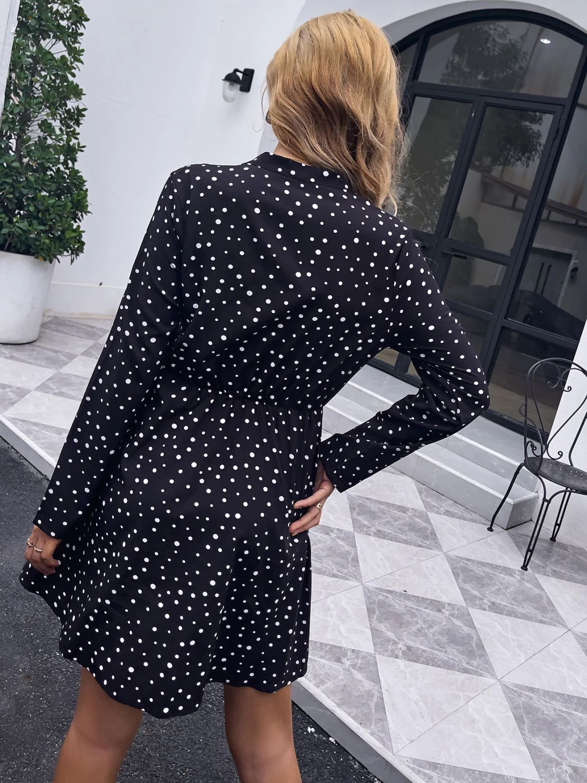 Zip Up Polka Dot Dress - Image 5